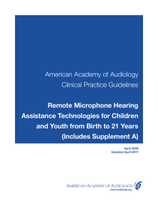 Remote Microphone Hearing Assistance Technologies for Children