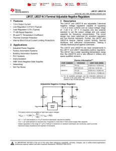 LM137/LM337 3-Terminal Adjustable Negative Regulators (Rev. E)