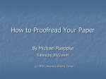 How to Proofread Your Paper
