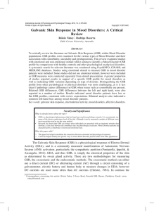 Galvanic Skin Response in Mood Disorders