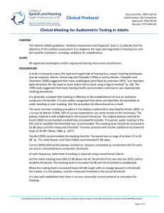 Clinical Masking for Audiometric Testing in Adults