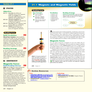 21.1 Magnets and Magnetic Fields