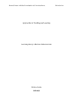 Research Paper: Individual investigation of a learning theory