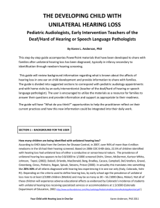 the developing child with unilateral hearing loss