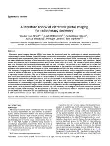 A literature review of electronic portal imaging for