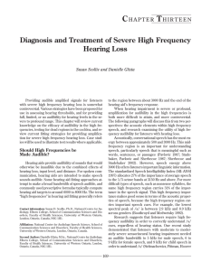 Diagnosis and Treatment of Severe High Frequency Hearing Loss