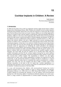 Cochlear Implants in Children: A Review