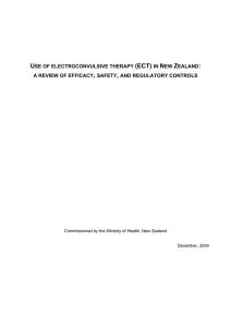 Use of electroconvulsive therapy (ECT) in New Zealand