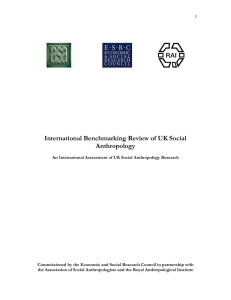 International Benchmarking Review of UK Social Anthropology