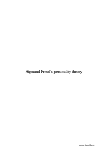 Sigmund Freud`s personality theory