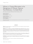 Efficacy of Topical Pilocarpine in the Management of Primary
