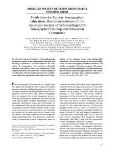 Guidelines for Cardiac Sonographer Education