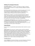 Introduction to Psychological Disorders, Summary Notes