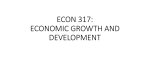 ECON 317: ECONOMIC GROWTH AND DEVELOPMENT