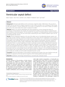 Ventricular septal defect - Orphanet Journal of Rare Diseases