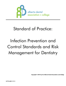 Infection Prevention and Control and Risk Management for Dentistry