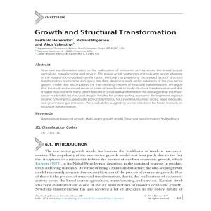 Growth and Structural Transformation