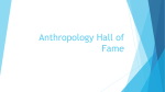 Anthropology Hall of Fame