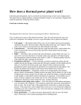 How does a thermal power plant work?