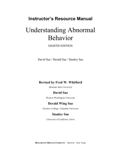 Understanding Abnormal Behavior