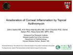 Amelioration of Corneal Inflammation by Topical Azithromycin (673)