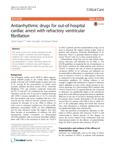 Antiarrhythmic drugs for out-of-hospital cardiac arrest with