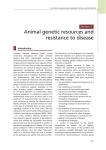 Animal genetic resources and resistance to disease
