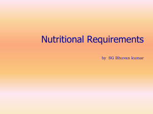 Nutritional requirements