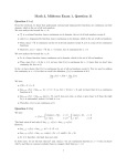 Math 3, Midterm Exam 1, Question 11