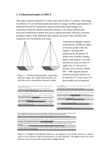 2. Technical principles of MSCT