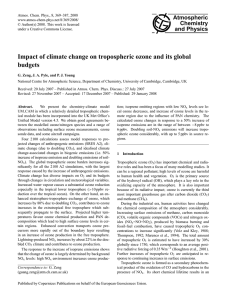 Impact of climate change on tropospheric ozone