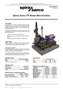 Spirax Sarco TR Steam MicroTurbine