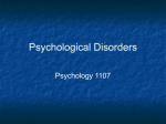 Psychological Disorders