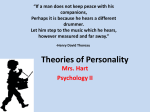 Theories of Personality - Saugerties Central School