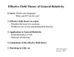 Effective Field Theory of General Relativity