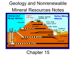 Chapter 15 Geology and Nonrenewable Mineral Resources Notes