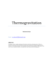 Thermogravitation