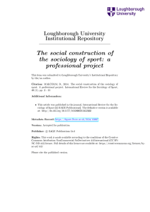 The social construction of the sociology of sport: a professional project