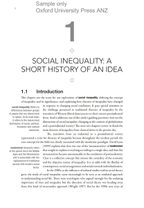 social inequality: a short history of an idea