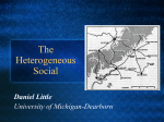 “philosophy of social science”? - University of Michigan–Dearborn