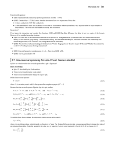 5.7. time-reversal symmetry for spin-1/2 and Kramers