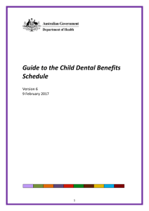 Guide to the Child Dental Benefits Schedule