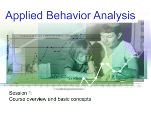 Basic concepts of applied behaviour analysis