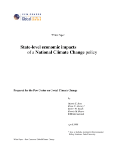 State-level economic impacts of a National Climate Change policy