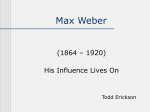 Max Weber, Economic Sociology