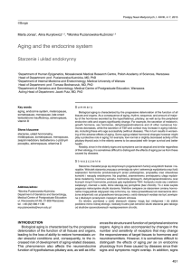 Aging and the endocrine system