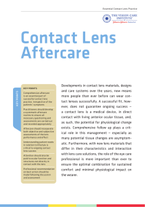 Contact Lens Aftercare Contact Lens Aftercare