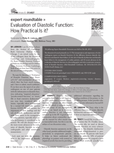 Evaluation of Diastolic Function: How Practical Is it?