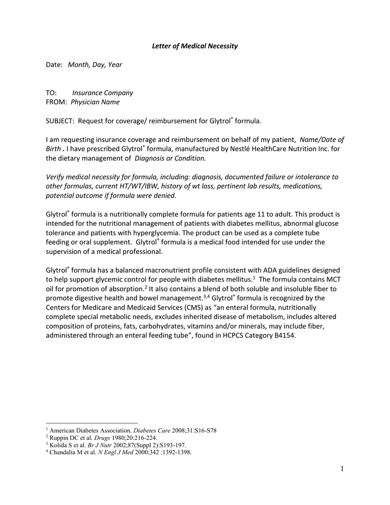 reinbursement letter