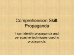 Comprehension Skill: Propaganda